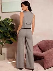 Firerie Women Commuting High Waist Wide Leg Pants