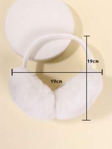 1pc Unisex Children's Winter Warm Solid Color Foldable Ear Muffs - Beige - View 4