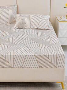 條紋圖案床笠套裝不附內芯