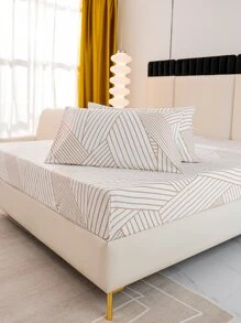 條紋圖案床笠套裝不附內芯