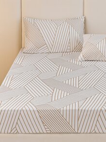 條紋圖案床笠套裝不附內芯