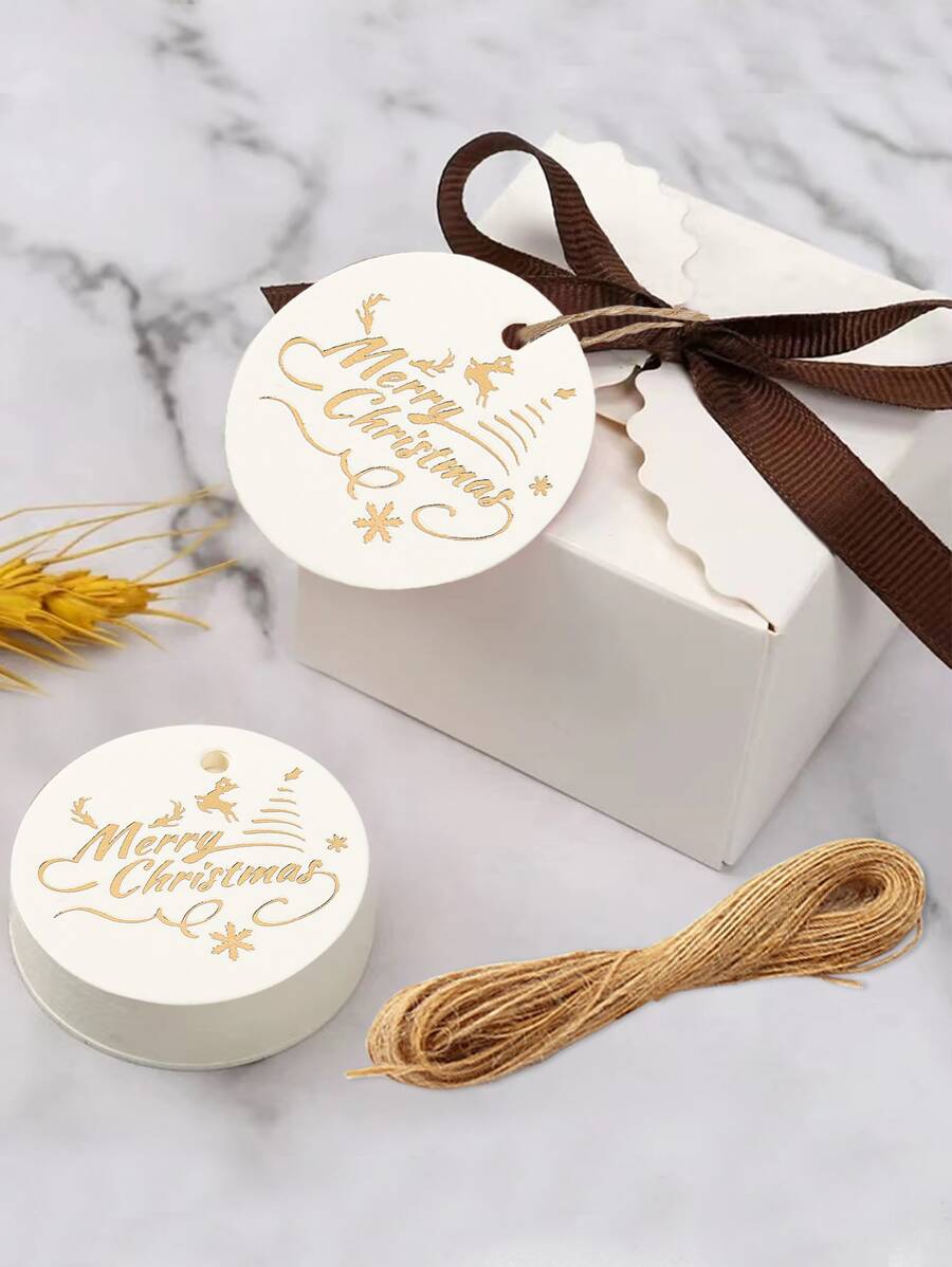 Zawieszki, etykiety na prezenty, na choinkę, 50 szt.