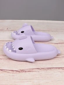 pueenb Chanclas con diseño de tiburón para mujer - Morado - Ver 5