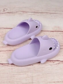pueenb Chanclas con diseño de tiburón para mujer - Morado - Ver 6