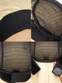 Peluca sintética largo recto con diadema - Dorado - Ver 5