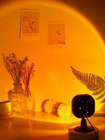 1 pieza Luz de proyección de puesta de sol con alimentación USB para decoración del hogar, lámpara de ambiente de puesta de sol con ángulo ajustable, luz nocturna LED para fotografía/selfie, decoración de fiesta, decoración de sala de estar, decoración de dormitorio, decoración de camping, decoración de boda, regalo de Navidad para mujeres, niñas, amigos, familia