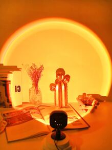 1pc 16 Color Usb Power Led Sunset Projection Light With Remote ,4 Modes Rgb Sunrise Sunset Lamp, Led Night Light Projector For Photography/Selfie Party DECOR,Home Decor,Living Room Decor, Bedroom Decor Light,Camping Decor,Wedding Decor, Gifts For Women,Girls,Friends,Family - Multicolor - View 11