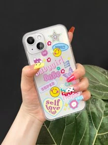 Funda de celular transparente con estampado de dibujos animados - Multicolor - Ver 1