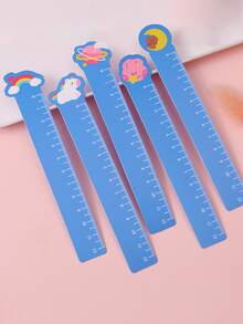 5 piezas Regla con diseño de dibujos animados - Multicolor - Ver 3
