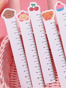 5 piezas Regla con diseño de dibujos animados - Multicolor - Ver 4