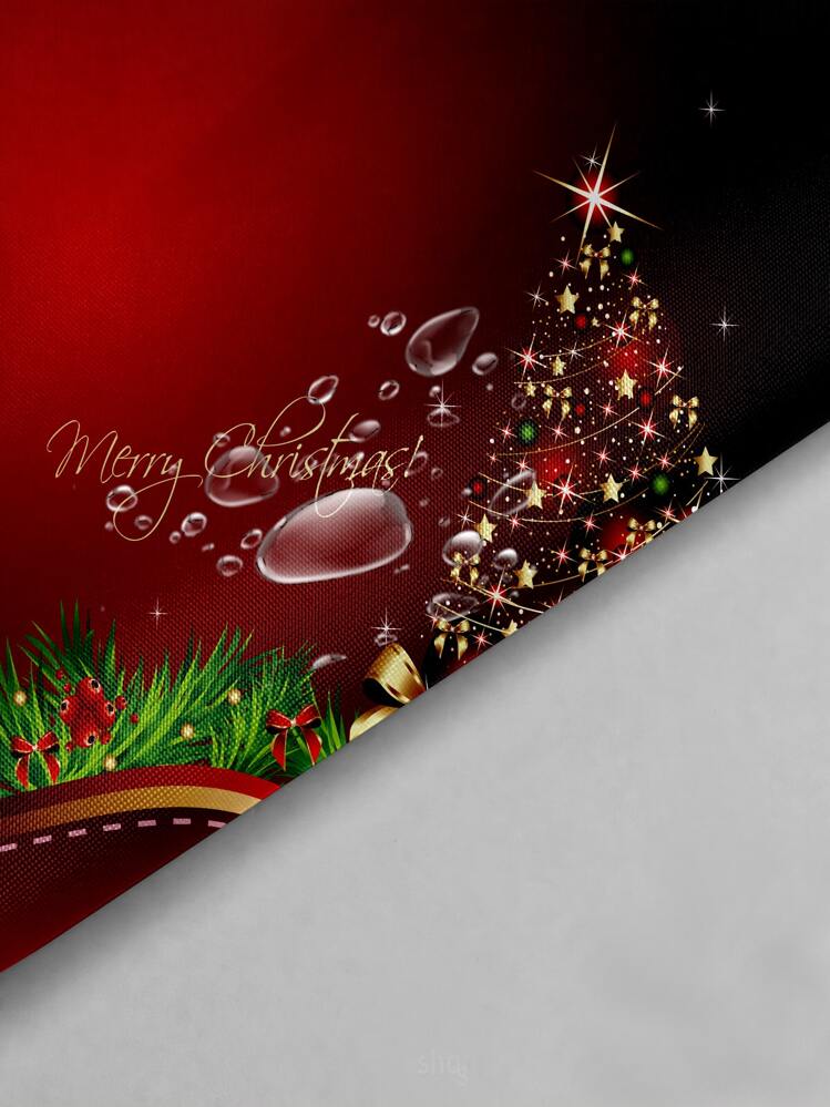 2 Pezzi Regalo Tenda Di Natale Stampato Albero Di Natale Tenda Finestra, Tenda Senza Buchi, Riferimento A Decorazione Casa Del Soggiorno Camera Da Letto Ufficio Cucina Studio | SHEIN ALIA