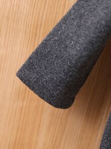 Áo bành tô cho trẻ sơ sinh nam Đắp vá Túi Nút phía trước Hình học Giải trí - Màu xám đen - Xem 5