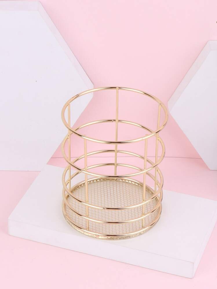 1個 メイクアップブラシオーガナイザー - ゴールド - 見る 1