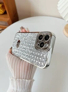 Strass Decor Telefoonhoesje Compatibel met iPhone15/15Plus/15Pro/15Promax