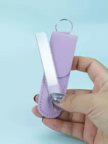 1/3/5/10片装纳米玻璃指甲锉，双面水晶指甲抛光块，抛光垫，家用旅行两用，美甲用品，美甲工具，美甲艺术工具，返校季，美甲，美甲工具（适用于贴片式美甲），修甲美足工具 - 淡紫色 - 查看 2