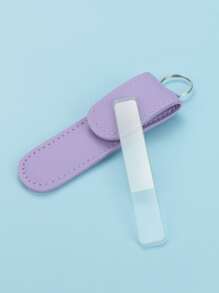 1/3/5/10片装纳米玻璃指甲锉，双面水晶指甲抛光块，抛光垫，家用旅行两用，美甲用品，美甲工具，美甲艺术工具，返校季，美甲，美甲工具（适用于贴片式美甲），修甲美足工具 - 淡紫色 - 查看 3