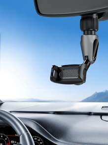 1 pieza Soporte para teléfono de espejo retrovisor del coche - Negro - Ver 1