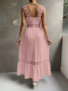 Breezaya Vestido con encaje bajo con fruncido - Rosa - Ver 2