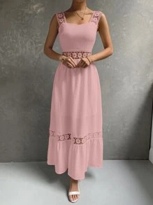 Breezaya Vestido con encaje bajo con fruncido - Rosa - Ver 6
