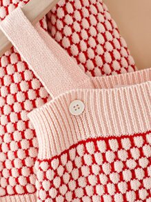 Baby Girls' Knitted Princess Style Long Sleeve 2Pcs/Set For Newborn, Fall - Red and White - View 3