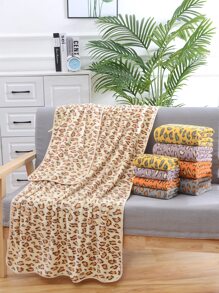 1入組豹紋圖案隨機色毛巾或者1入組浴巾 - 彩色 - 查看 5