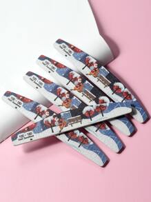 NailSunshine Christmas 5pcs 100/180 Grit Nail File - Multicolor - View 3