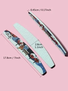 NailSunshine Christmas 5pcs 100/180 Grit Nail File - Multicolor - View 4