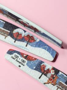 NailSunshine Christmas 5pcs 100/180 Grit Nail File - Multicolor - View 6