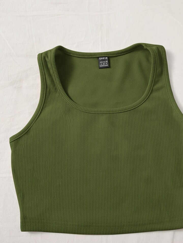 SHEIN EZwear スクープネック タンクトップ と トラッカー