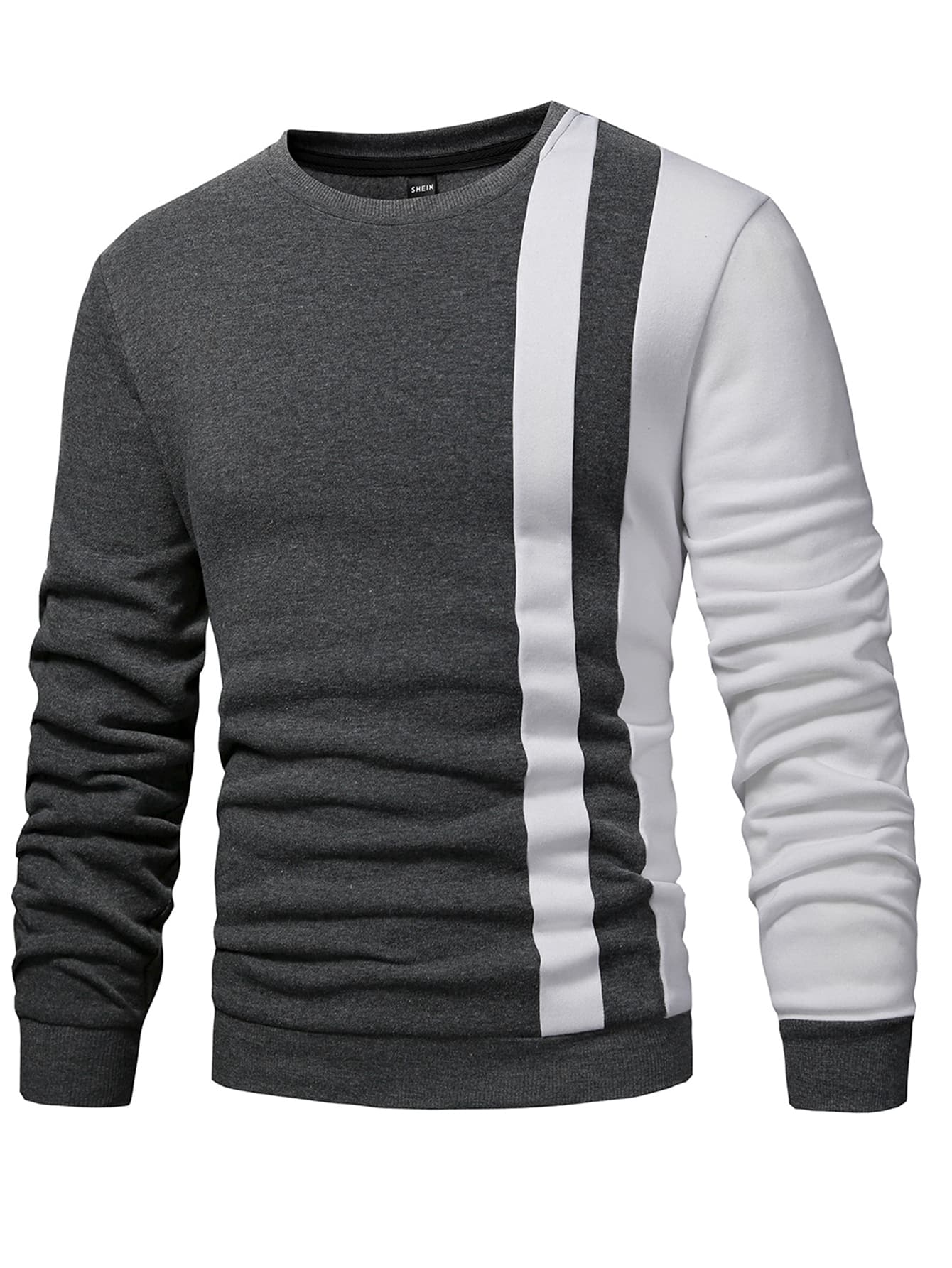 Manfinity Homme Homme Sweat-shirt à blocs de couleurs - Gris foncé - Voir 1
