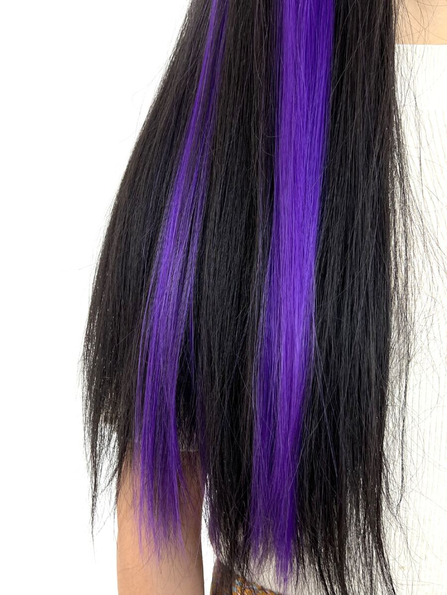 5 Gói Tóc Tổng Hợp Dài Thẳng - Màu tím - Xem 1