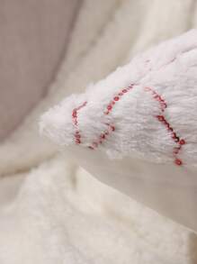 Miater 1pc Sequin Christmas Tree Cushion Cover Without Filler - White - View 4