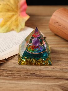 1 cái Polyresin trang trí thủ công, đối tượng trang trí hình kim tự tháp sáng tạo cho gia đình - Nhiều màu - Xem 2