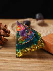 1 cái Polyresin trang trí thủ công, đối tượng trang trí hình kim tự tháp sáng tạo cho gia đình - Nhiều màu - Xem 3