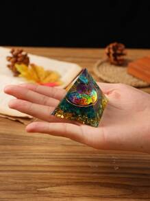 1 cái Polyresin trang trí thủ công, đối tượng trang trí hình kim tự tháp sáng tạo cho gia đình - Nhiều màu - Xem 5