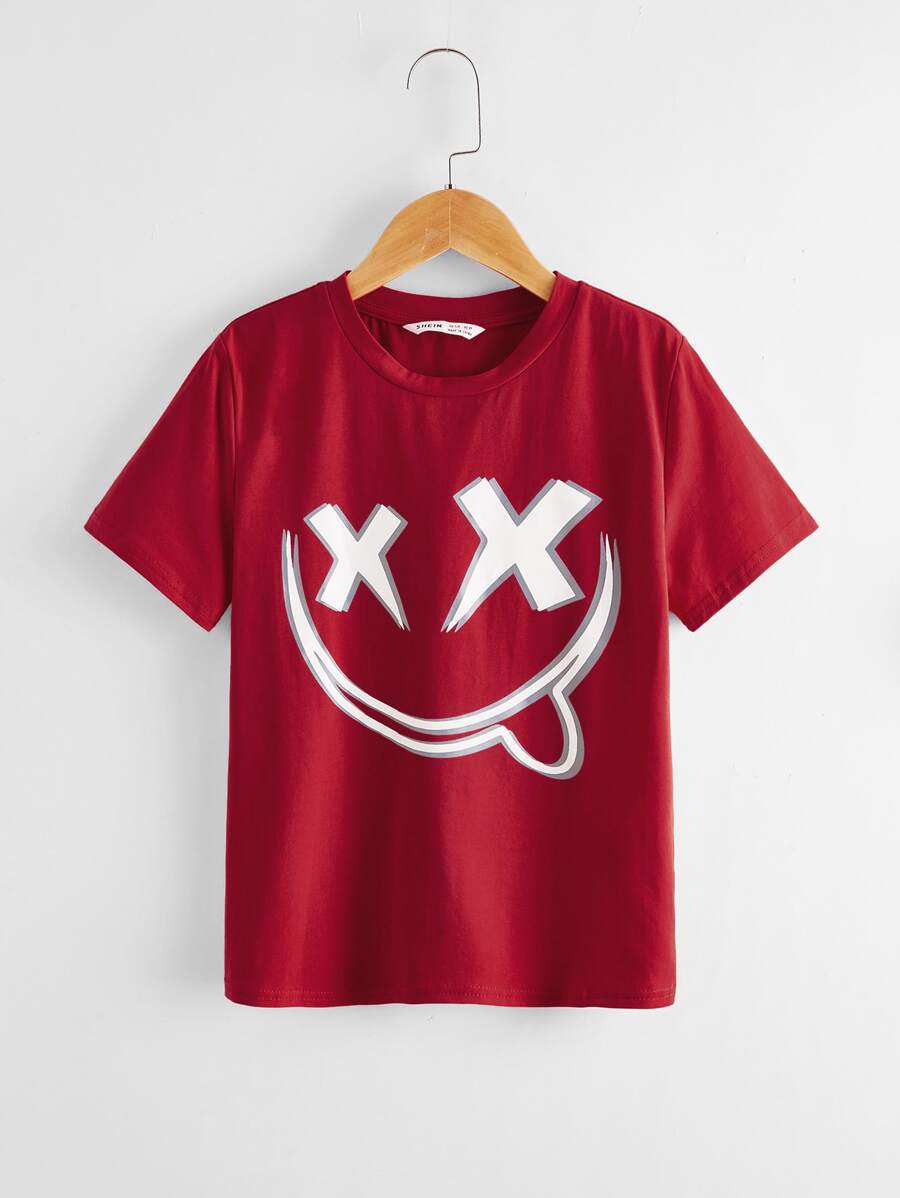 SHEIN 男孩卡通圖案T恤