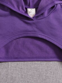 SHEIN Bộ hai mảnh Gái Hoạt hình Ăn mặc đẹp - Màu tím - Xem 3