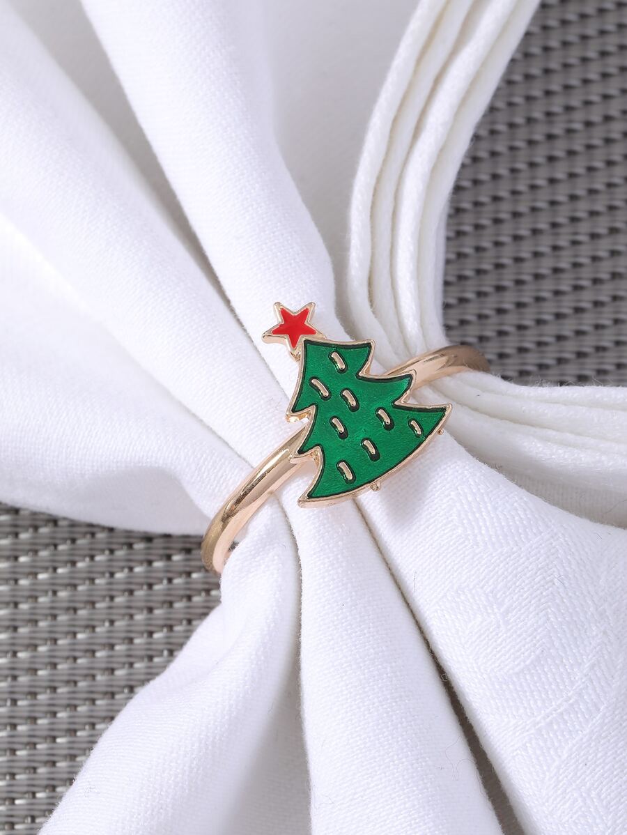Anillo de servilleta árbol de Navidad - Multicolor - Ver 1