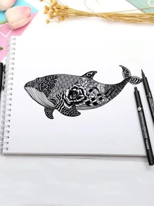 9 piezas Set Pluma de gel - Negro - Ver 2