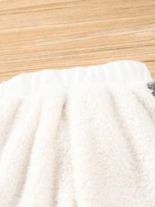 Toddler Boys Colour Block Teddy Pullover & Trousers - Beige - View 3