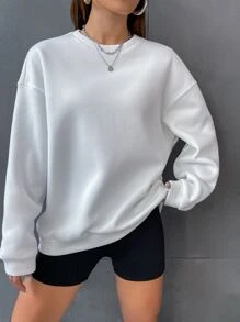 SHEIN Unity 标语和手印保暖衬里运动衫布鲁克林布鲁克林的每一天都让人怀念 1898 年纽约州的回忆，长袖上衣