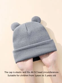 3pcs Baby Solid Knit Hat - Multicolor - View 4