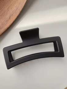 1 件方形设计发夹休闲、发饰、爪夹、发夹、发夹、学校用品、学院秋冬发夹，适合度假装扮女士