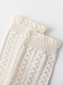 3 pares Calcetines de tripulación con corazón & con patrón floral - Multicolor - Ver 3