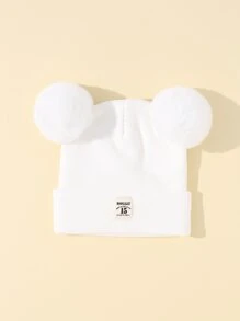 3pcs Baby Plush Ball Decor Hat - Multicolor - View 5