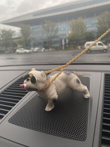 1pc Dog Design Car Ornament - Beige - View 2