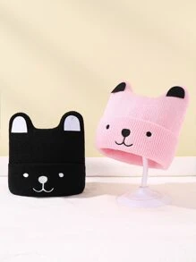 2pcs Baby Bear Pattern Hat - Multicolor - View 1