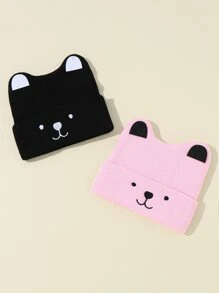 2pcs Baby Bear Pattern Hat - Multicolor - View 2
