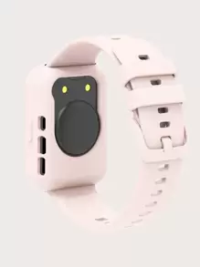Dây đeo đồng hồ silicon màu hồng nhạt & Vỏ bảo vệ cho Watch Fit 2 - Màu Hồng baby - Xem 3