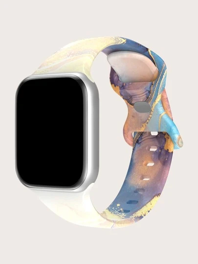 Marble Print Watchband Compatible With Apple Watch